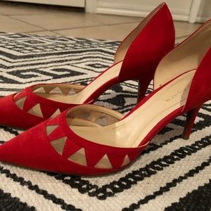 Marc Fisher Red Kitten Heel Pumps - Size 9